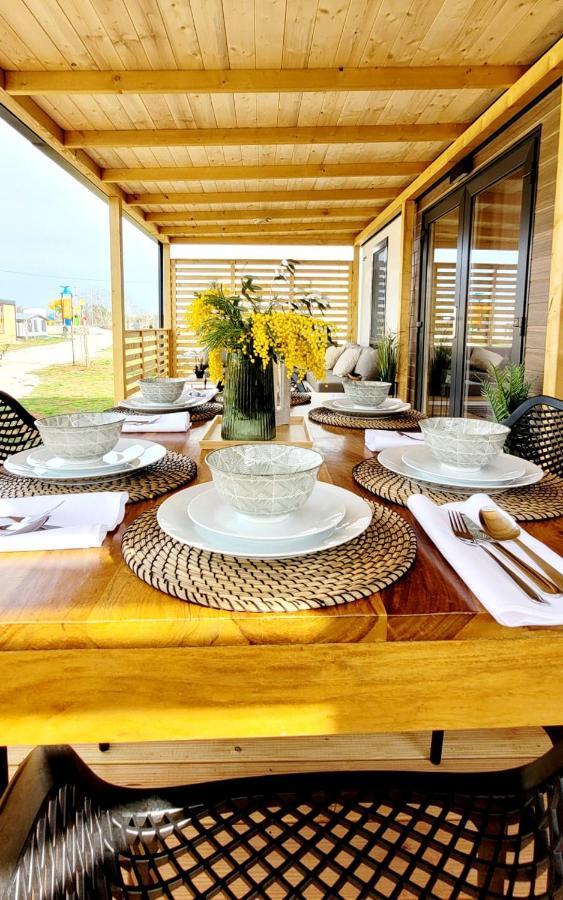 Mobilehome Elena Premium With Pool, Istria 班约勒 外观 照片